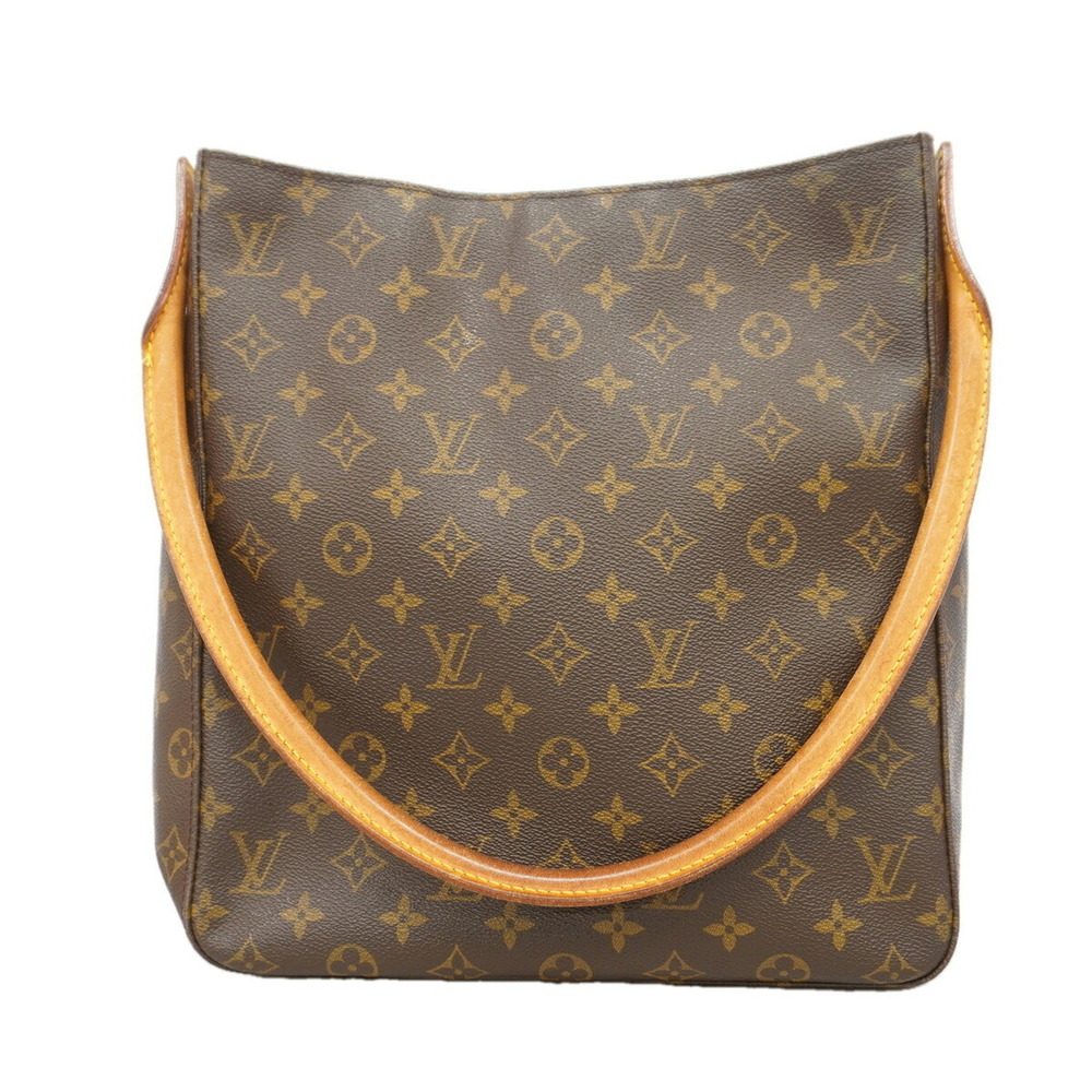 LOUIS VUITTON Authentic Brown Monogram Looping GM Shoulder Bag